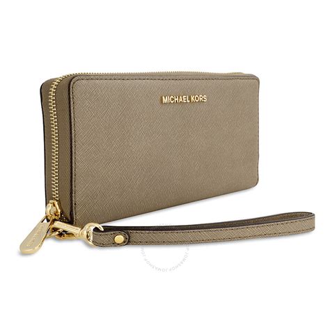 geldbörse michael kors dark dune|Michael Kors Jet Set Leather Continental Travel Wallet .